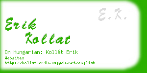 erik kollat business card
